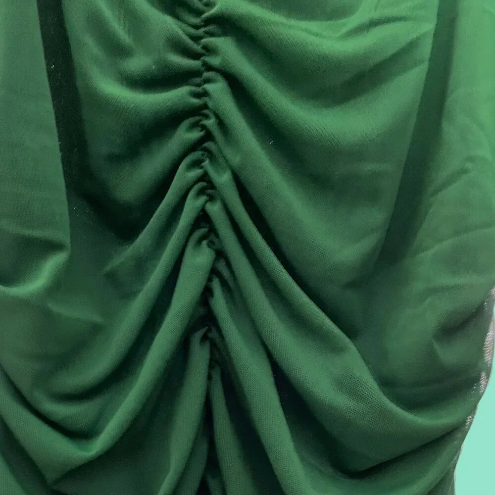 Ashley Stewart Ruche Sweetheart Mesh Top - Picture 3 of 6